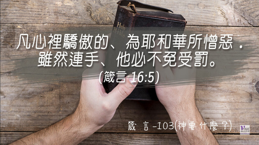 #380 箴言-103(神要什麼？)-第16章5-7節