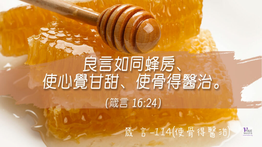#391 箴言-114(使骨得醫治)-第16章24-25節