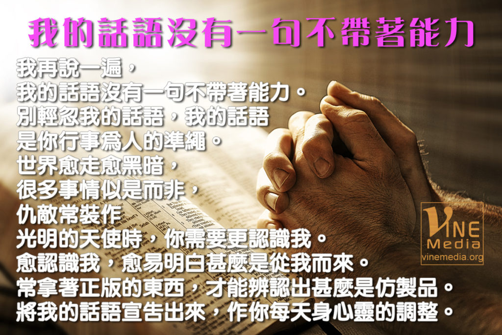 #25 我的話語沒有一句不帶著能力…