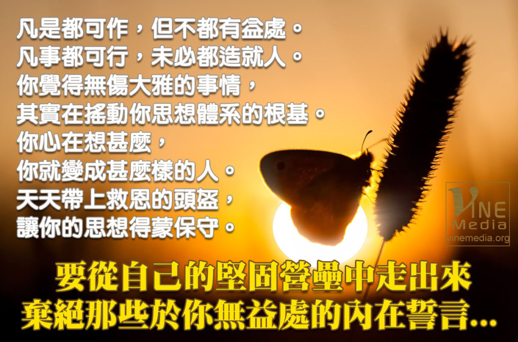 #48 要從自己的堅固營壘中走出來，棄絕那些於你無益處的內在誓言…
