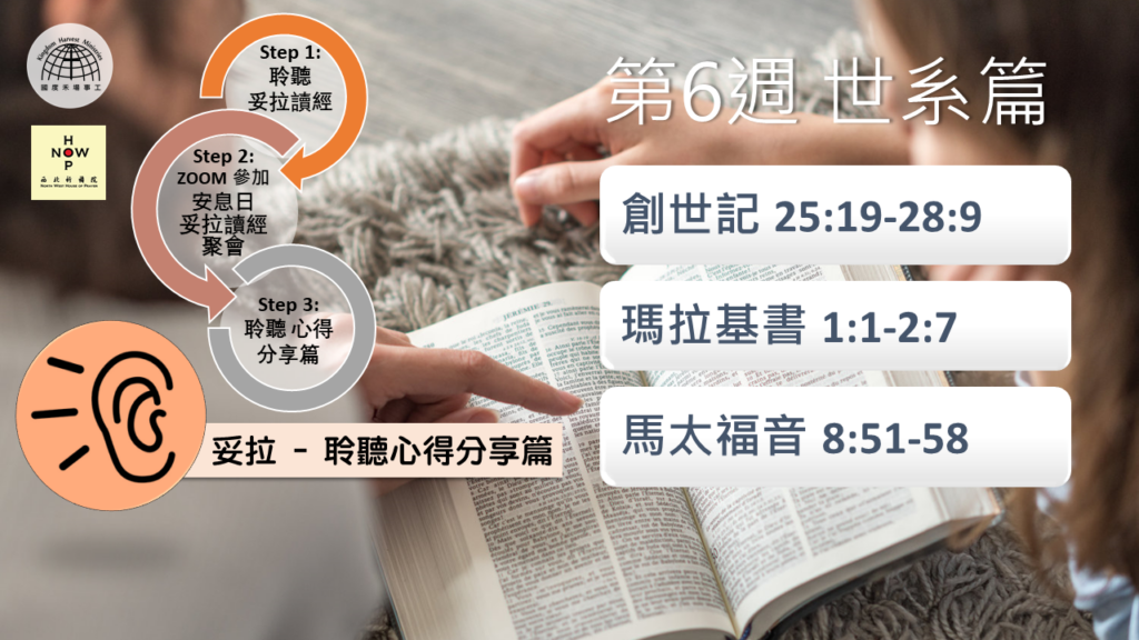 妥拉 – 聆聽心得分享篇 (字幕版) | 第六週 世系篇 | 西北祈禱院 NWHOP North-West House of Prayer